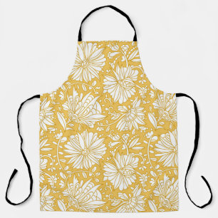 Goldenes florales Doodle, abstrakt handgezeichnet Schürze