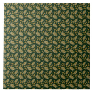 Goldenes florales nahtloses Muster Elegante Botani Fliese