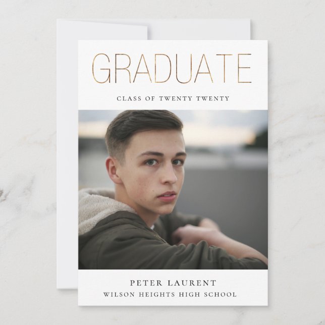 Goldenes Foto Ankündigung (Vorderseite)