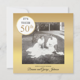 Goldenes Foto - Einladung zum 50. Hochzeitstag