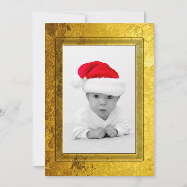 Goldenes Foto Frame I + Ihr Foto und Text (Vorderseite)