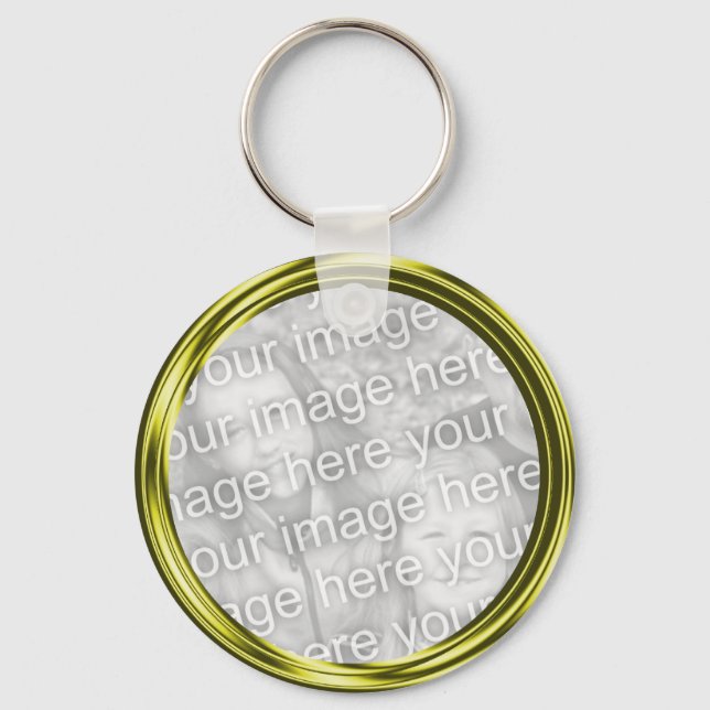 goldenes Foto Schlüsselanhänger (Vorderseite)