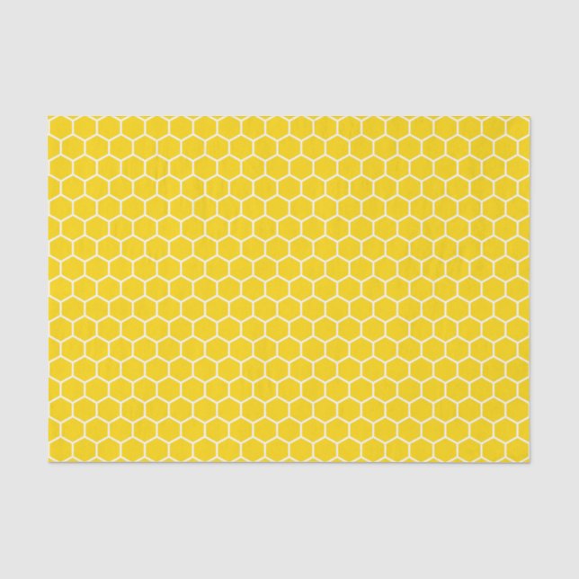 Goldenes gelbes Bienenwaben-Seidenpapier Seidenpapier (Vorderseite)