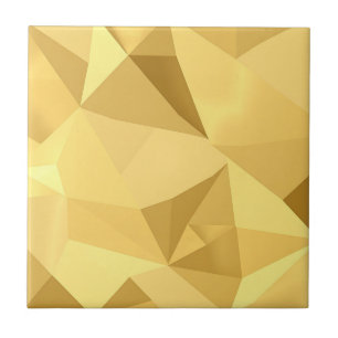 Goldenes geometrisches abstraktes Muster Fliese