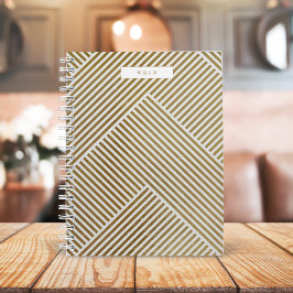 Goldenes geometrisches Muster Elegant Luxe Notizbuch