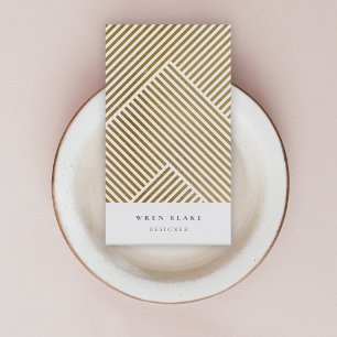 Goldenes geometrisches Muster Elegant Luxe Visitenkarte