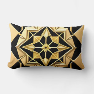 Goldenes geometrisches Ornament Lendenkissen