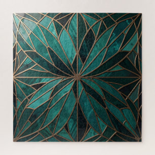 Goldenes geometrisches Sternenmuster Art Deco Luxu