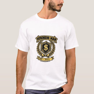 Goldenes Geschäftsmann-Abzeichen mit individuellem T-Shirt