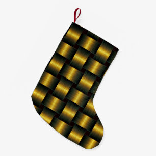 Goldenes Gitter Kleiner Weihnachtsstrumpf