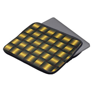 Goldenes Gitter Notebook-Sleeve Gold Laptopschutzhülle