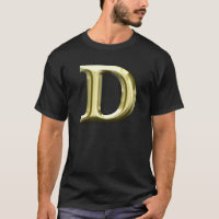 Goldenes glänzendes Goldalphabet des Buchstabe-D