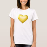 Goldenes Glas T-Shirt<br><div class="desc">Dieser T - Shirt besticht durch ein goldenes Herz mit einem glänzenden Aussehen in seiner Mitte. Klicken Sie auf "Anpassen!". um das goldene Glasherz neu zu vergrössern/neu positionieren, die Farbe des T - Shirt ändern und/oder personalisierten Text hinzufügen. Wählen Sie Stil, Größe und Farbe des Schriftartes aus. Das vergoldete Glasherz-Design...</div>