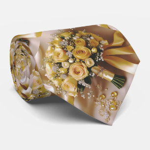 "Goldenes Glühen: Eine gefällige Rose Bouquet der  Krawatte