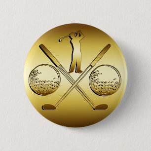 GOLDENES GOLF BUTTON