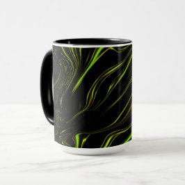 Goldenes Gras, weiche grüne, lange Spuren auf schw Tasse