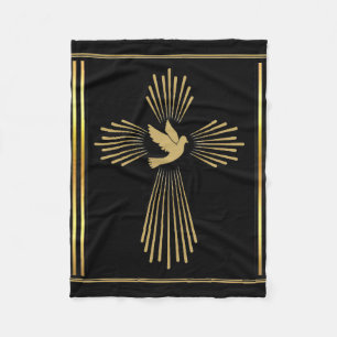 „Goldenes Heilig-Geist-Kreuz“ Fleecedecke