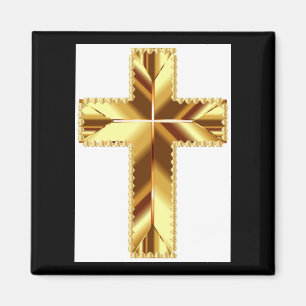 GOLDENES HEILIGES KREUZ MAGNET