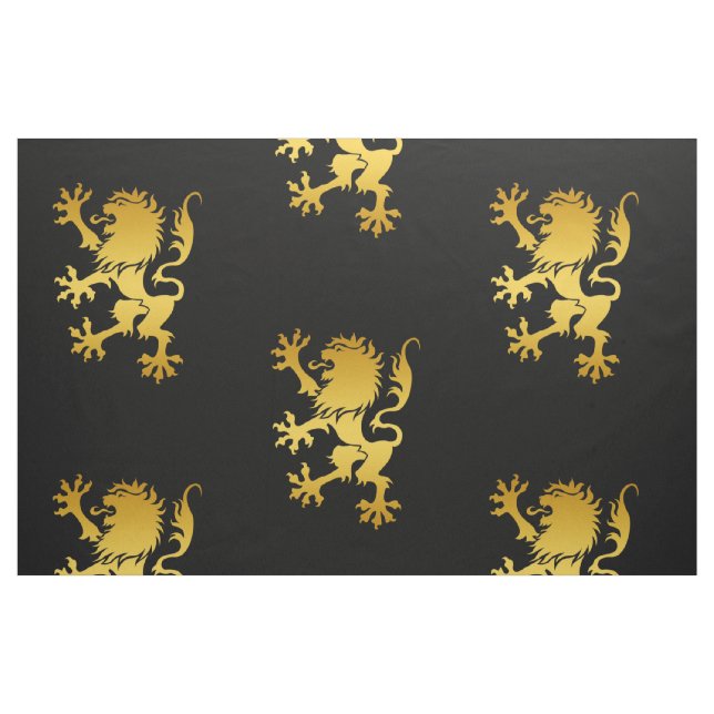 Goldenes heraldisches Löwe-Gewebe Stoff (Fat Quarter (45,7 x 55,9 cm))
