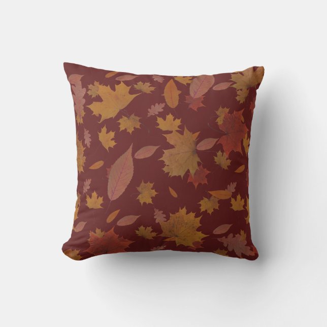 Goldenes Herbst-Blätter auf kundenspezifischer Kissen (Vorderseite)
