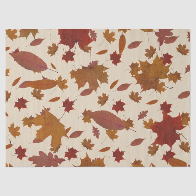 Goldenes Herbst-Blätter auf kundenspezifischer Seidenpapier (Vorderseite)