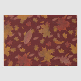 Goldenes Herbst-Blätter auf kundenspezifischer Seidenpapier