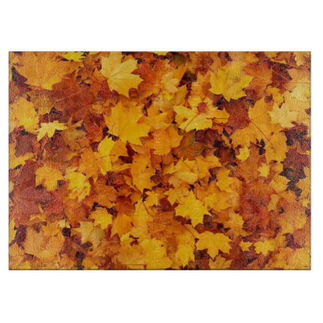 Goldenes Herbstblatt Schneidebrett (Vorderseite)