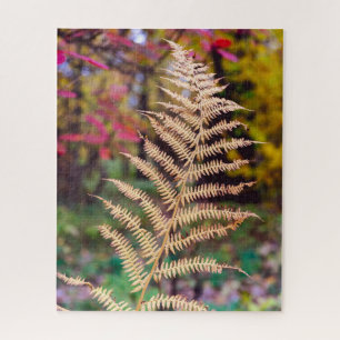 Goldenes Herbstfarnblatt-Exemplar