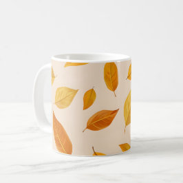 Goldenes Herbstglühen | Elegante Herbstlaube Kaffeetasse