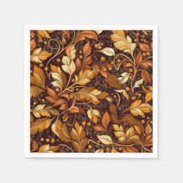 Goldenes Herbstpapier Serviette