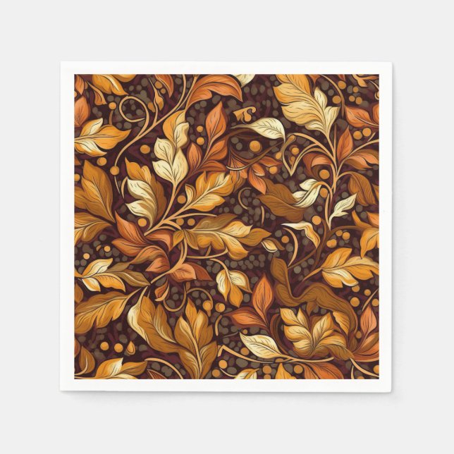 Goldenes Herbstpapier Serviette (Vorderseite)