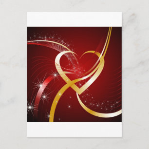 Goldenes Herz Postkarte