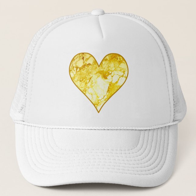 Goldenes Herz Truckerkappe (Vorderseite)