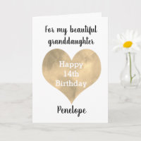 Goldenes Herz zum 14. Geburtstag