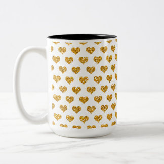 Goldenes Herz Zweifarbige Tasse