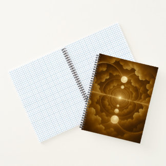 Goldenes Himmlisches Spiralnotizbuch Notizbuch