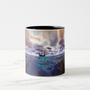 Goldenes Hinter Zweifarbige Tasse