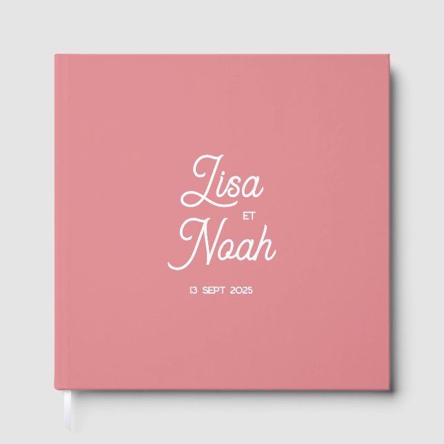 Goldenes Hochzeitbuch - Colorus Rose Gästebuch (Vorderseite)