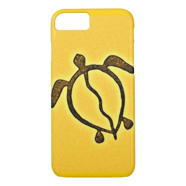 Goldenes Honu Hawaii Case-Mate iPhone Hülle (Rückseite)