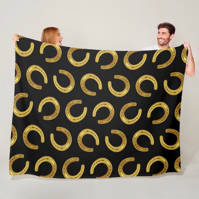 Goldenes Hufeisen Fleecedecke (Beispiel)