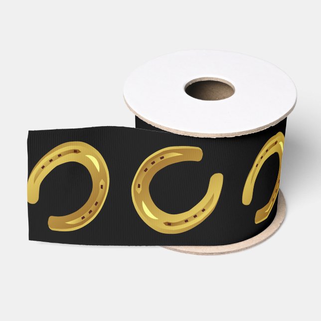 Goldenes Hufeisen Ripsband (Spule)