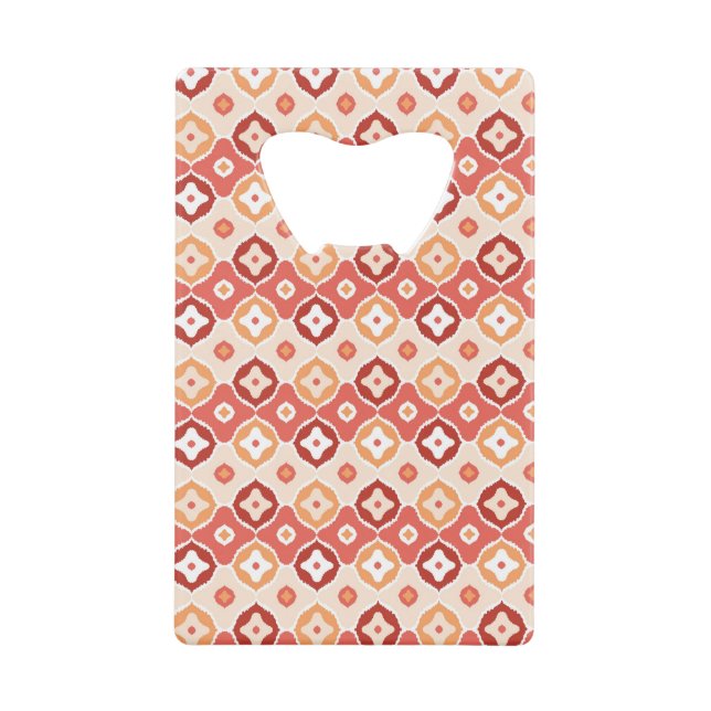 Goldenes ikat geometrisches Muster Geldbeutel Flaschenöffner (Vorderseite)