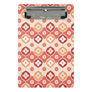 Goldenes ikat geometrisches Muster Mini Klemmbrett