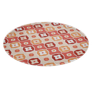 Goldenes ikat geometrisches Muster Schneidebrett