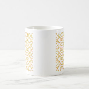 Goldenes islamisches geometrisches Sternmuster min Kaffeetasse