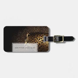 Goldenes Jaguar-Muster Gepäckanhänger