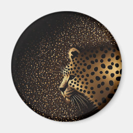 Goldenes Jaguar-Muster Magnet