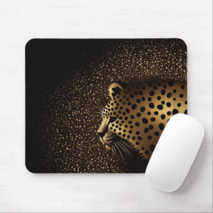 Goldenes Jaguar-Muster Mousepad