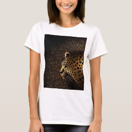 Goldenes Jaguar-Muster T-Shirt