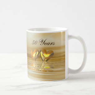 Goldenes Jahr Herz Kaffeetasse